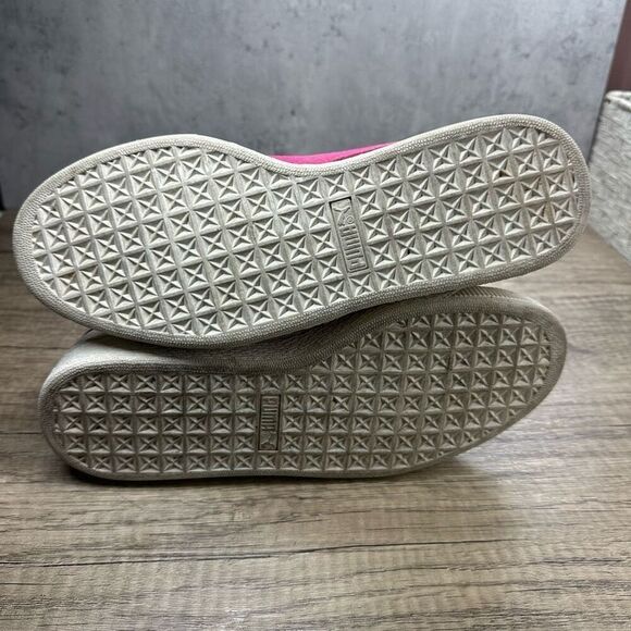 Puma~Women's~Suede Gray/Pink Classic Comfort Shoes Sneakers~Size 9 - Picture 7 of 8